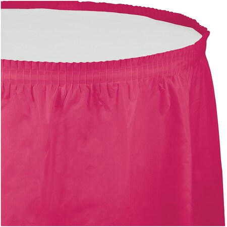 Touch Of Color Hot Magenta Pink Plastic Tableskirt, 14', 6PK 010030